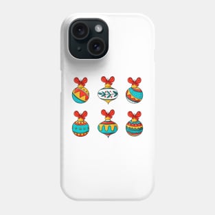 Hand Drawn Christmas balls ornament Phone Case