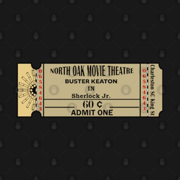 Vintage movie theater ticket by Loete Design