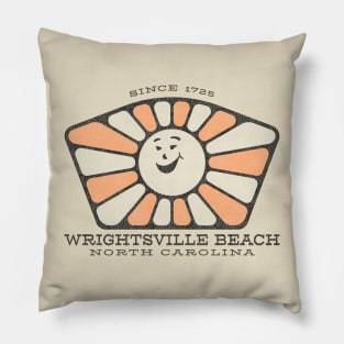 Wrightsville Beach, NC Summertime Smiley Sunshine Pillow