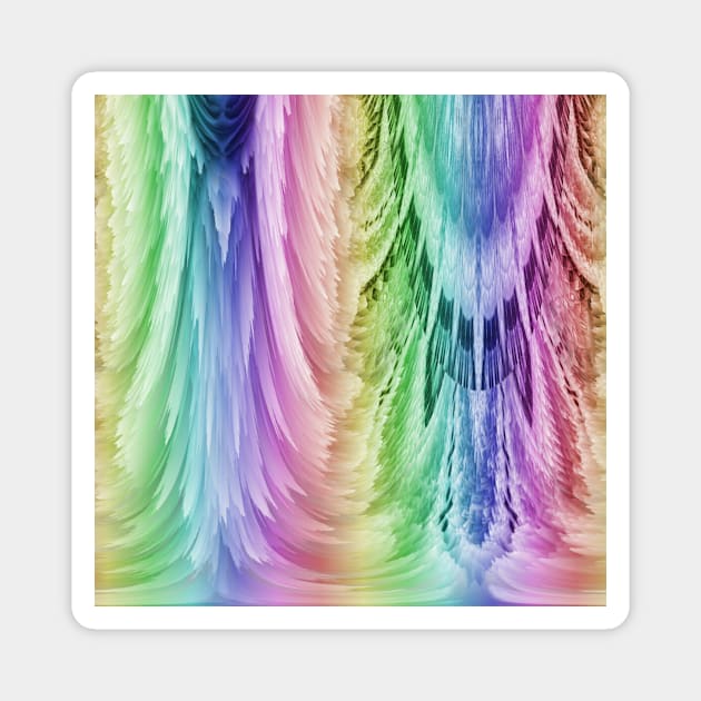 Tie Dye Angel Wings Colorful Rainbow Magnet by Moon Art