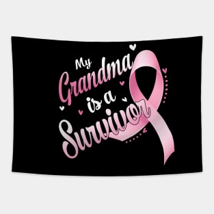 My Grandma Is A Survivor Breast Cancer Awareness Tapestry