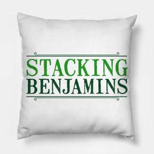 The Stacking Benjamins Logo Pillow