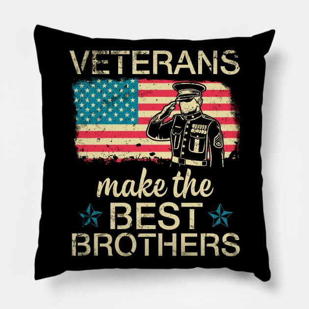 US American Veterans Make The Best Brothers Sisters Cousin Pillow by joandraelliot