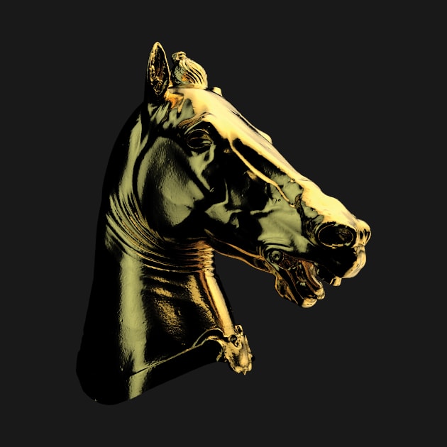 Gold horse head by Antimotion