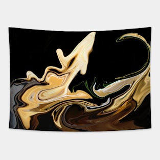 Sweet Cream & Caramel  - Digital Liquid Paint Swirls Tapestry