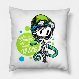 chameleon girl Pillow