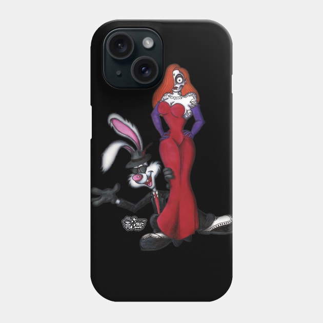 Jessica and Roger Rabbit Phone Case by The Art of Sammy Ruiz