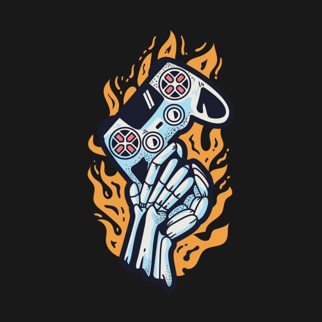 Gamer Fire Hand by brillallfarriambd