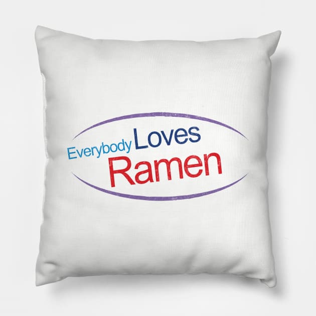 Everybody Loves Ramen Pillow by BodinStreet