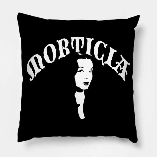 Morticia from the Addam's Family Pillow by Alema Art