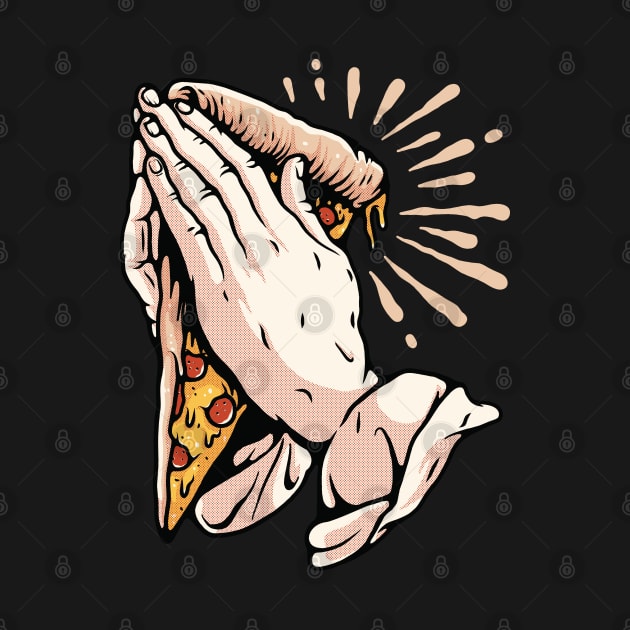 Praying hand pizza by Mako Design 