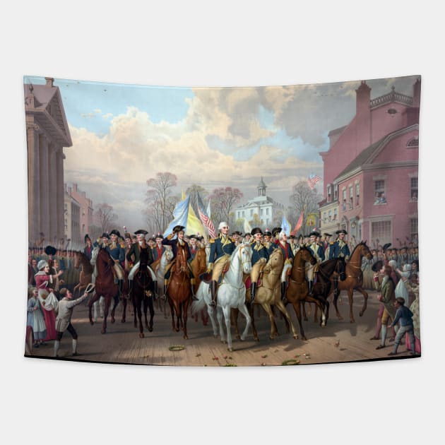 General Washington Enters New York Tapestry by warishellstore