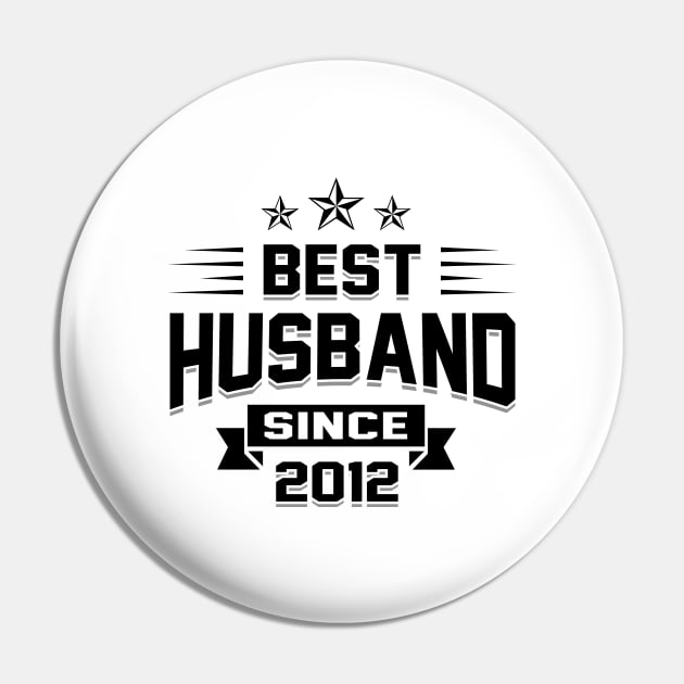 'Best Husband Since 2012' Sweet Wedding Anniversary Gift Pin by ourwackyhome