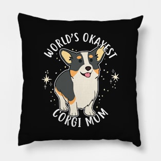 World's Okayest Corgi Mom Pillow