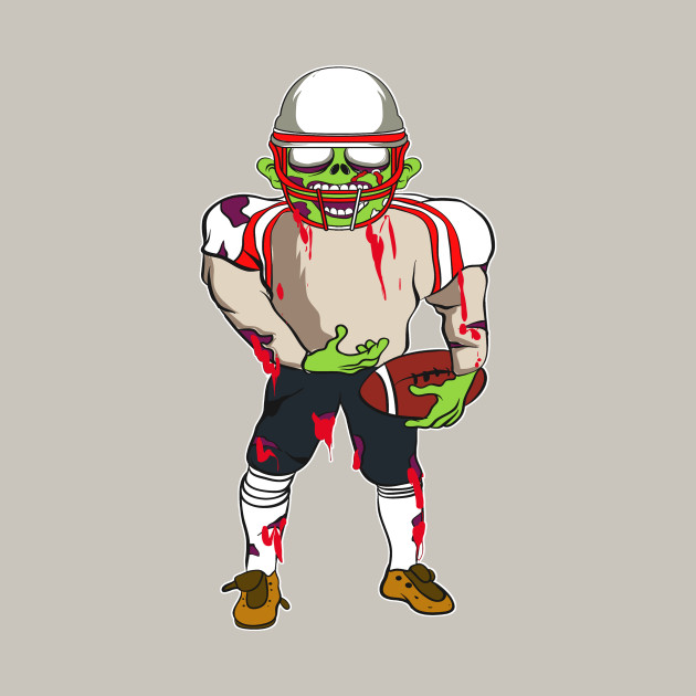 Costume Zombie Rugby American Football Player Gift Halloween American Football Player Gift T Shirt Teepublic