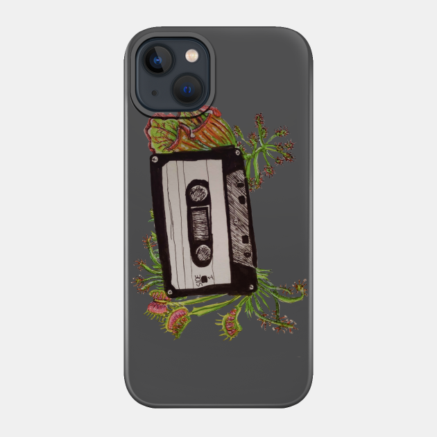 Vintage cassette tape with carnivorous plants - Vintage - Phone Case