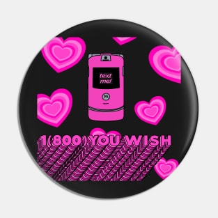 2000s aesthetic1(800)YOU-WISH pink razr phone typography Pin