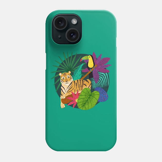 Tropical landscape Phone Case by Circe Oropeza