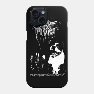 Dark Boston Terrier Throne / Black Metal Dog Design Phone Case