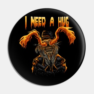 Skull -I Need A Hug Pin