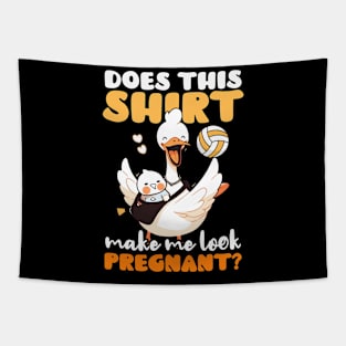 Volleyball Pregnancy Shirt | Make Me Look Pregnant Tapestry