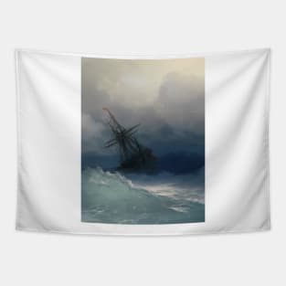 Ivan Ayvazovsky - Ship On Stormy Seas Tapestry