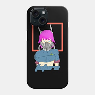 Cyberpunk girl violet hair Phone Case