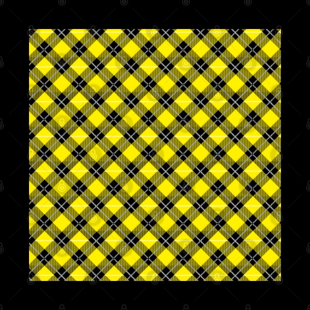 Diagonal Yellow and Black Flannel-Plaid Pattern by Design_Lawrence