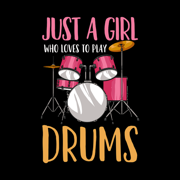 Drummer Girl Drumset Drumming by CreativeGiftShop