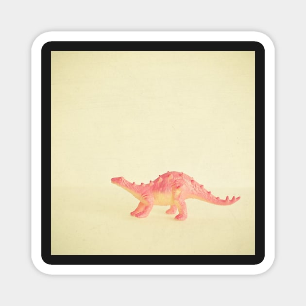 Pink Dinosaur Magnet by Cassia