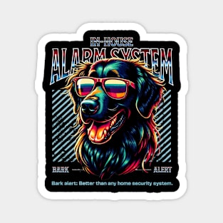 Bark Alert Retriever Dog Magnet