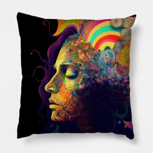 Psychedelic Trip Visionary Art Pillow