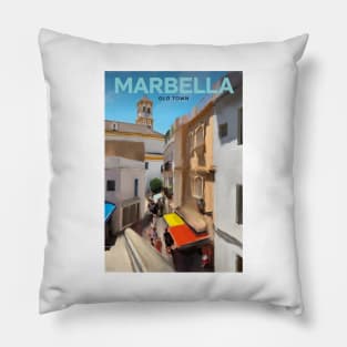 Marbella Old Town Andalusia Spain Pillow