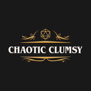 Chaotic Clumsy Alignment D20 Dice Tableto RPG T-Shirt