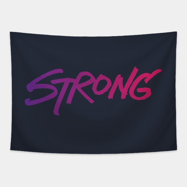 Cause We're Strong - Violet Tapestry by hyppotamuz