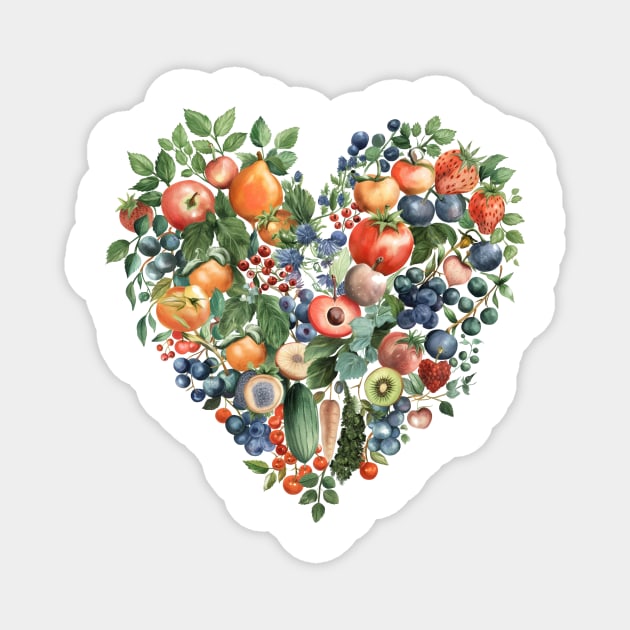 Heart Filled with Natures Gifts Magnet by Vinokurio
