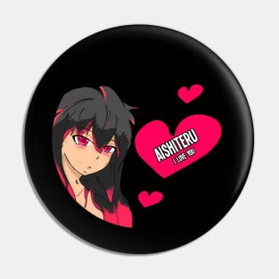 I Love you -Aishiteru Anime Valentines Pin