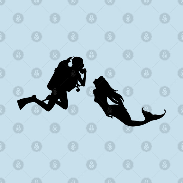 Mermaid ans Scuba Diver by justSVGs