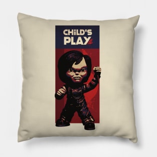 Demon Doll Vintage Pillow