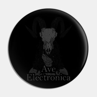 ASCii Savage Girl - Ave Electronica (White) Pin