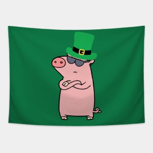 st patricks day pig art Tapestry