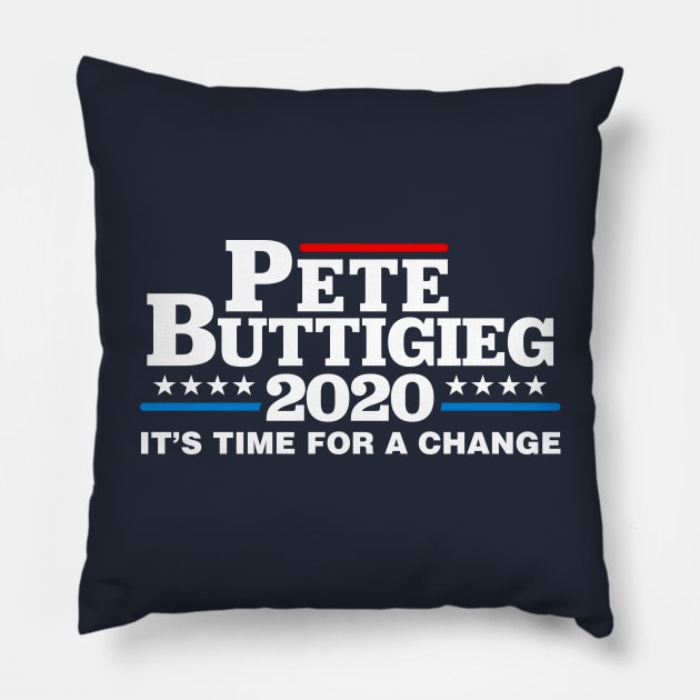 Pete Buttigieg 2020 It's Time For A Change Pillow by TextTees