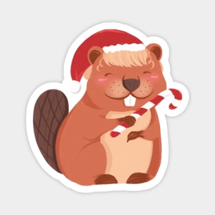 MERRY BEAVER Magnet