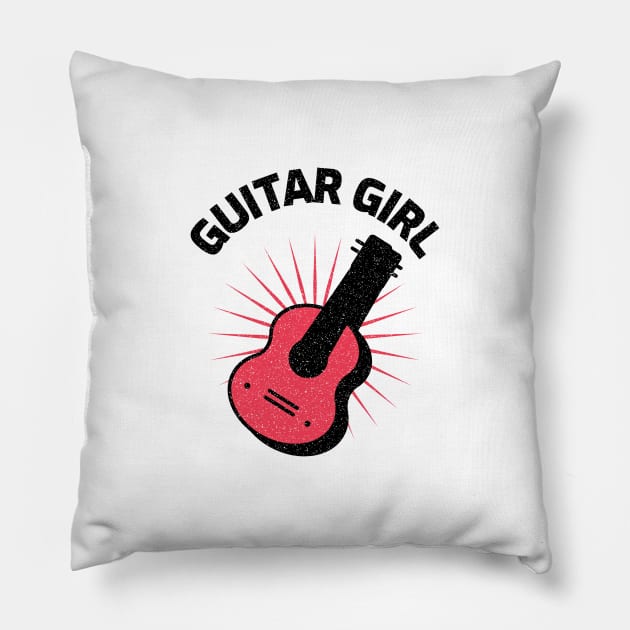 "GUITAR GIRL"| Rock culture (rock'n'roll) collection Pillow by FACELESS CREATOR