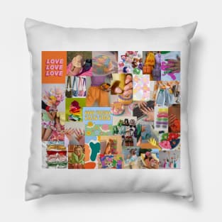 spring vibe collage Pillow