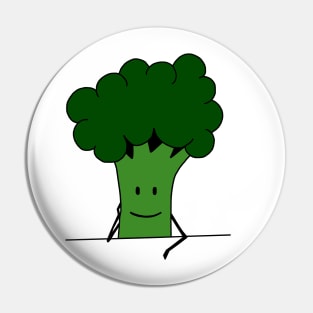 Happy Smiling Broccoli Pin