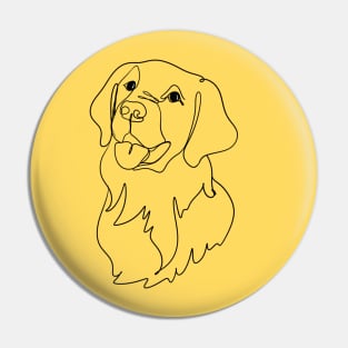 Golden retriever minimalist line art Pin