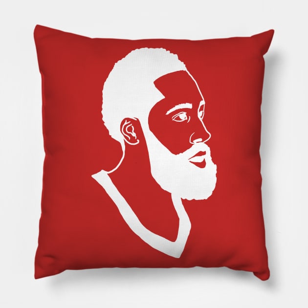 James Harden - Fear The Beard! Pillow by Excela Studio