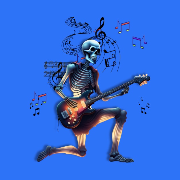 Skulls play music guitar by LuluCybril