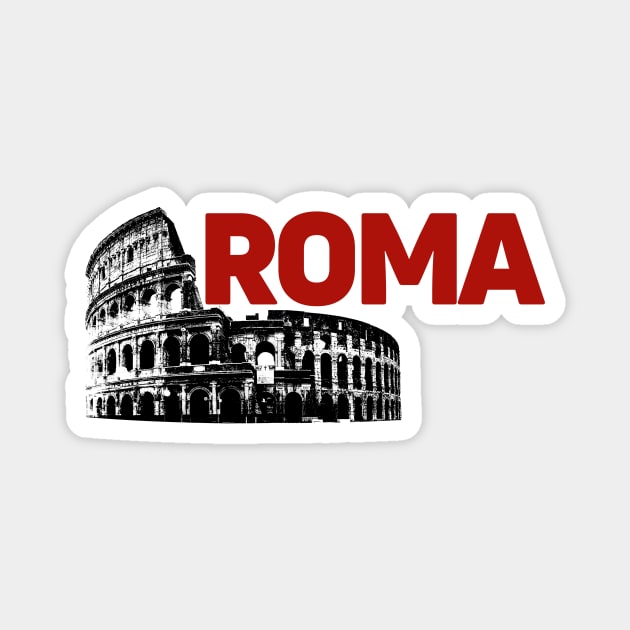 Roma (Italy) Magnet by Paskwaleeno